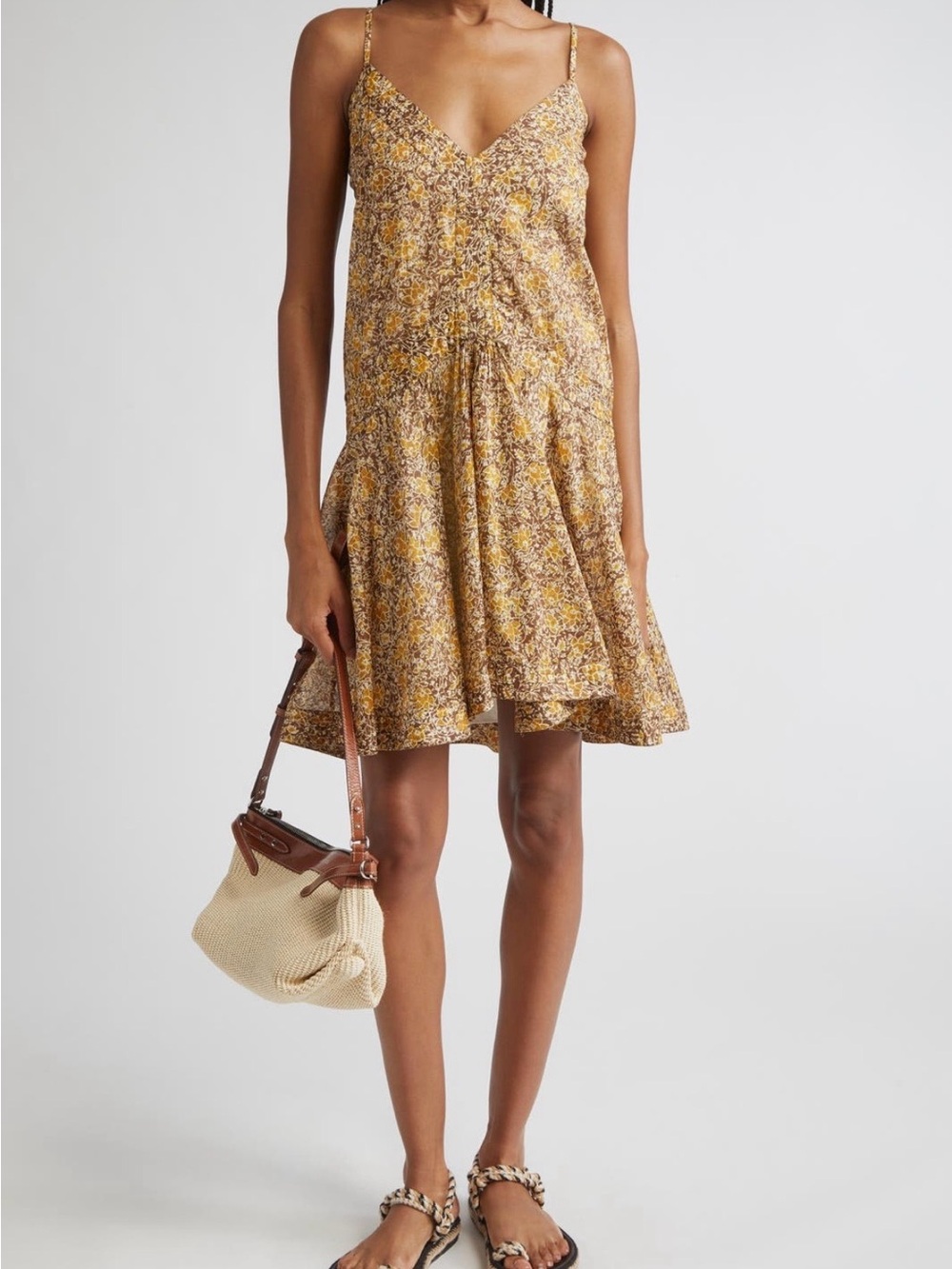 Isabel Marant Danielle Mixed Print Cotton Sundress